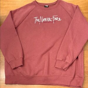The North Face XL Women’s Crewneck Sweatshirt - Rosewood with White Logo